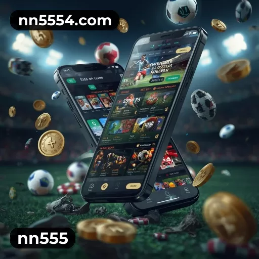 Imagem promocional da nn555 mostrando a plataforma e suas vantagens