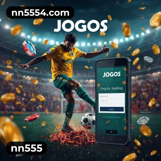Imagem promocional da nn555 mostrando a plataforma e suas vantagens